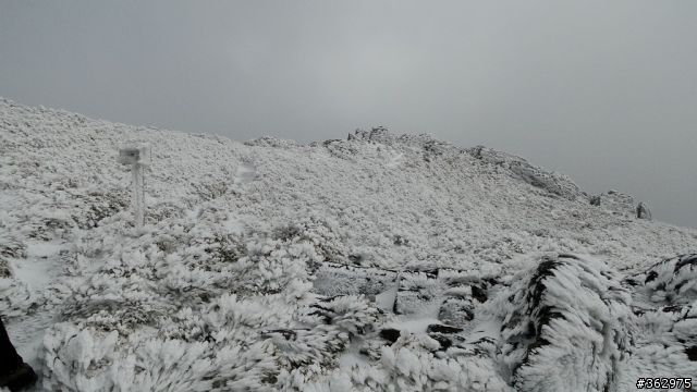 SONY HX1 合歡雪景，零下3度，電池拍到石門山北峰頂就沒電了，是否與氣溫有關呢？
