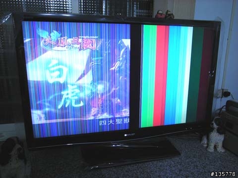 我的 SHARP LC-46D63T 竟然在聖誕夜掛點了.....無言＠＠|||