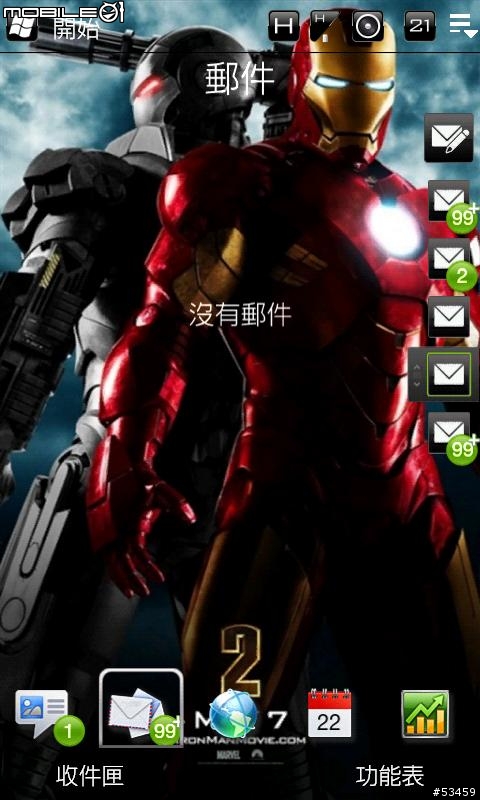 [美化HD2]黑色TASKBAR + IRON MAN BACKGROUND