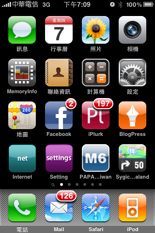 今天的PaPaGo電量測試 (2010年1月7日)