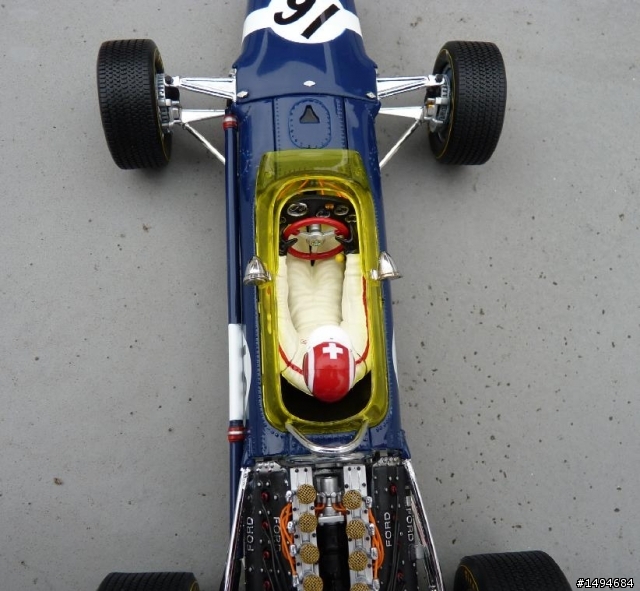 模型車收藏分享[024-Exoto, 1/18, Lotus-Ford Type 49, GP of Spain, Jo Siffert, 1968]