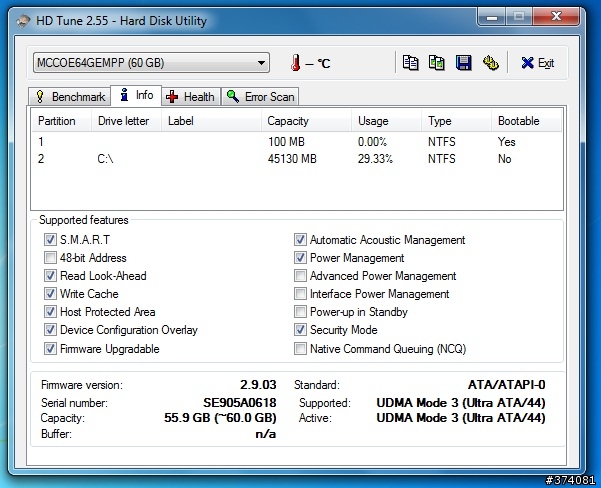 請問這顆SAMSUNG SSD是不是有問題? 型號MCCOE64GEMPP(60GB)