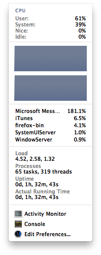 使用msn for mac 8.0.0 CPU颷高