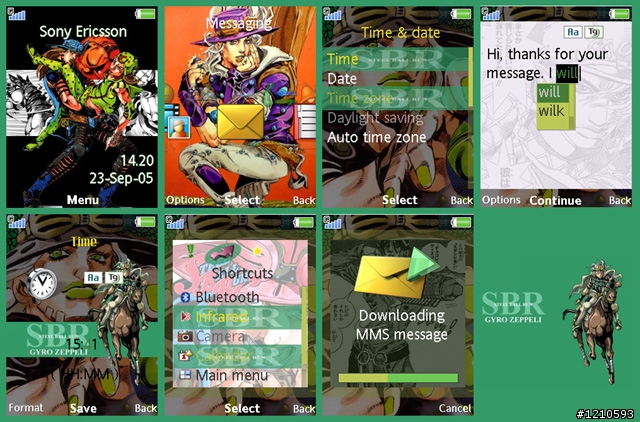 [分享T700/240X320] JoJo 奇妙的冒險主題II+Steel ball run喔耶。