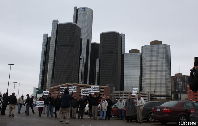 幹  的好! Saab Owners of America Protest In Front Of GM Headquarters