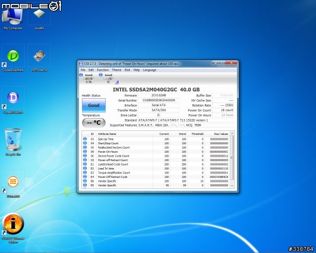 {開箱兼簡測}Intel x25-v 40g SSD在Intel ICH10R上的表現