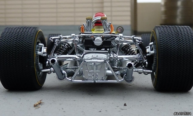 模型車收藏分享[024-Exoto, 1/18, Lotus-Ford Type 49, GP of Spain, Jo Siffert, 1968]