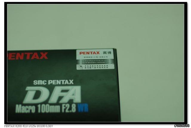 D FA 100mm WR 開箱文