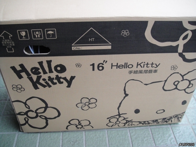 終於收到我的手繪風可愛Kitty摺疊車啦~