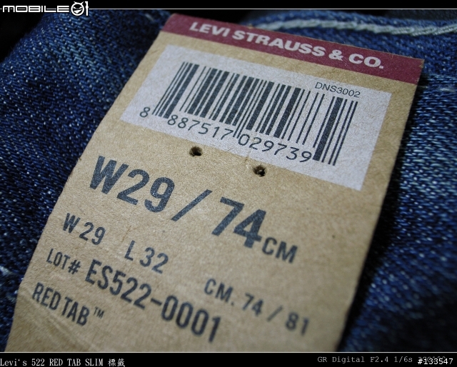 [開箱分享] Levi`s 522 RED TAB SLIM STRAIGHT...(新增著用例)