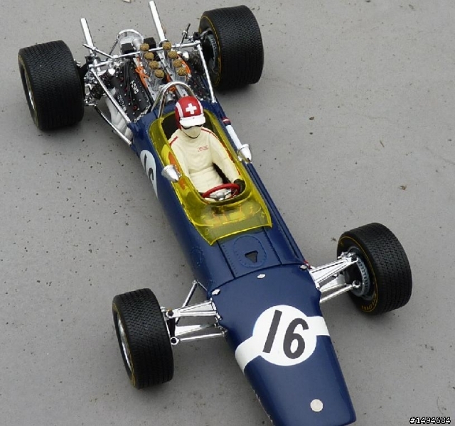 模型車收藏分享[024-Exoto, 1/18, Lotus-Ford Type 49, GP of Spain, Jo Siffert, 1968]