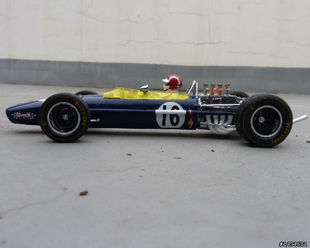 模型車收藏分享[024-Exoto, 1/18, Lotus-Ford Type 49, GP of Spain, Jo Siffert, 1968]