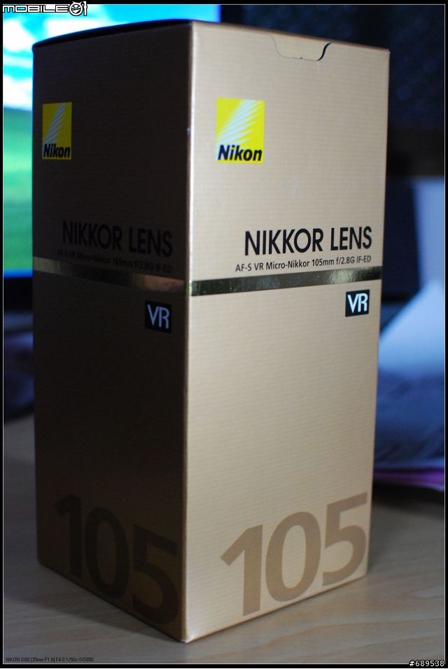 第一支奈米鏡皇Nikon AF-S VR Micro Nikkor ED 105mm F2.8 G開箱照