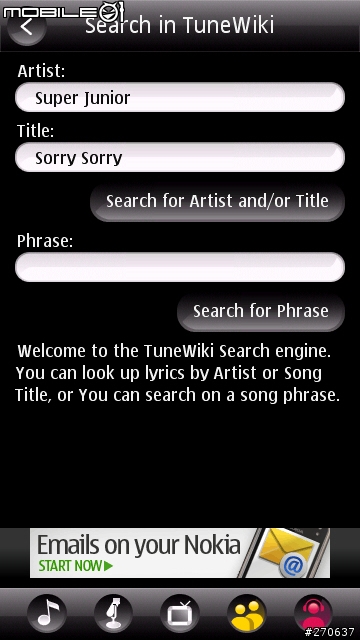 【補分享】Android音樂類最佳程式Tunewiki for S60 v5 補上介紹圖