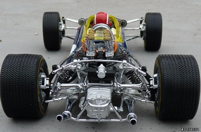 模型車收藏分享[024-Exoto, 1/18, Lotus-Ford Type 49, GP of Spain, Jo Siffert, 1968]