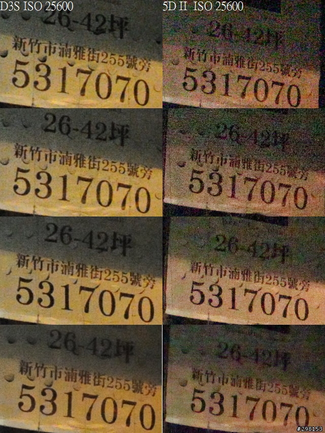 Nikon D3S vs Canon 5D MK II:以大欺小之高ISO正面對決