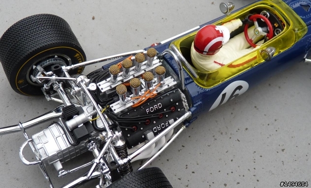 模型車收藏分享[024-Exoto, 1/18, Lotus-Ford Type 49, GP of Spain, Jo Siffert, 1968]
