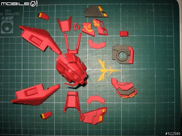 (紙模型)4/5更新浮遊砲    喜氣洋洋的沙薩比 SD Sazabi Ver.OP (PaperCraft)
