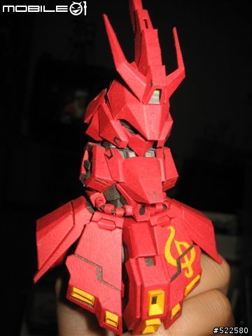 (紙模型)4/5更新浮遊砲    喜氣洋洋的沙薩比 SD Sazabi Ver.OP (PaperCraft)