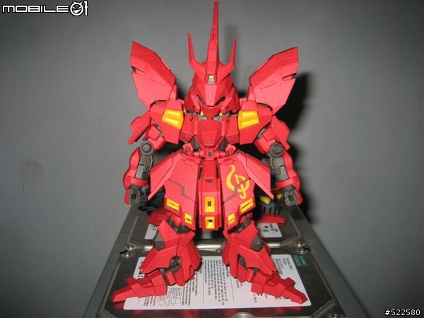 (紙模型)4/5更新浮遊砲    喜氣洋洋的沙薩比 SD Sazabi Ver.OP (PaperCraft)