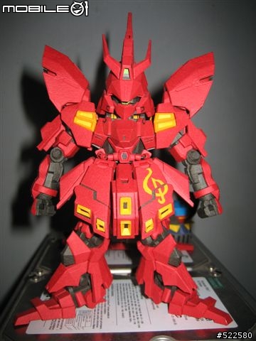 (紙模型)4/5更新浮遊砲    喜氣洋洋的沙薩比 SD Sazabi Ver.OP (PaperCraft)