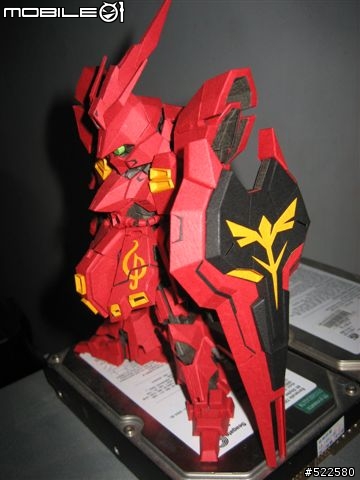 (紙模型)4/5更新浮遊砲    喜氣洋洋的沙薩比 SD Sazabi Ver.OP (PaperCraft)