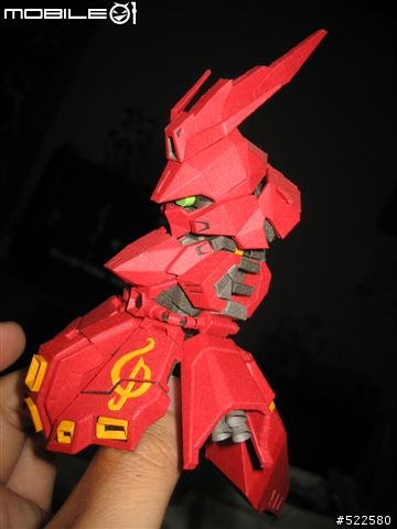 (紙模型)4/5更新浮遊砲    喜氣洋洋的沙薩比 SD Sazabi Ver.OP (PaperCraft)