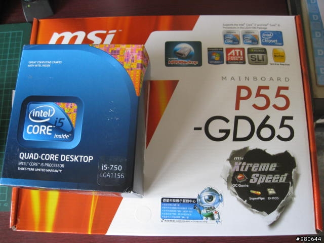 當intel i5-750碰上 msi P55-GD65