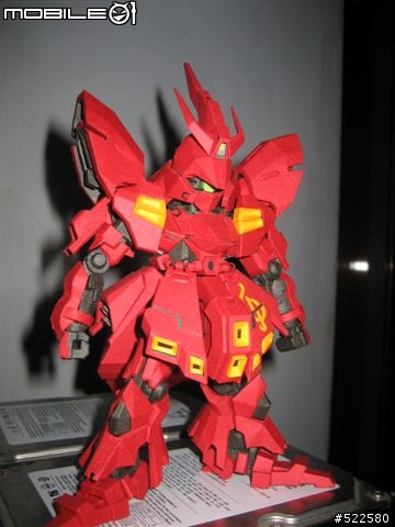 (紙模型)4/5更新浮遊砲    喜氣洋洋的沙薩比 SD Sazabi Ver.OP (PaperCraft)
