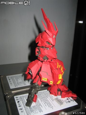 (紙模型)4/5更新浮遊砲    喜氣洋洋的沙薩比 SD Sazabi Ver.OP (PaperCraft)