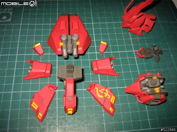 (紙模型)4/5更新浮遊砲    喜氣洋洋的沙薩比 SD Sazabi Ver.OP (PaperCraft)