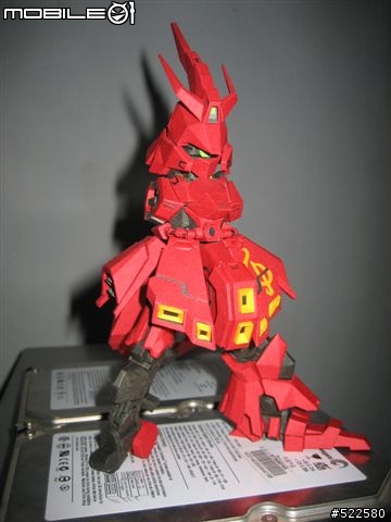 (紙模型)4/5更新浮遊砲    喜氣洋洋的沙薩比 SD Sazabi Ver.OP (PaperCraft)