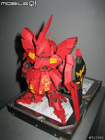 (紙模型)4/5更新浮遊砲    喜氣洋洋的沙薩比 SD Sazabi Ver.OP (PaperCraft)