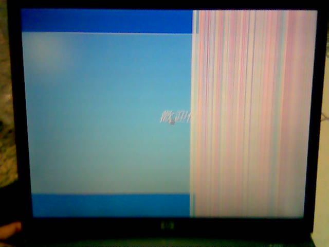 HP NX6120 一半的螢幕不見了