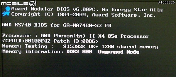 [開箱]技嘉MA74GM-S2與肥嫩 II X3 705e的成功開核初體驗
