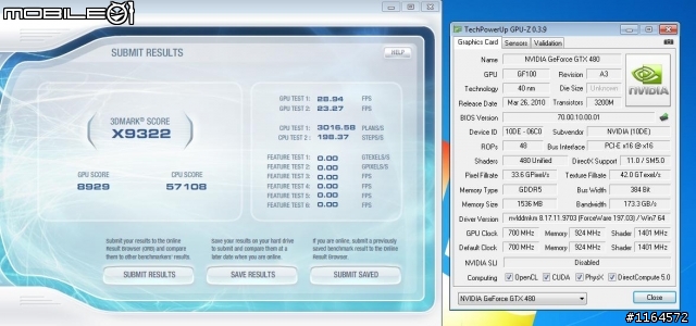 GTX480 效能初測