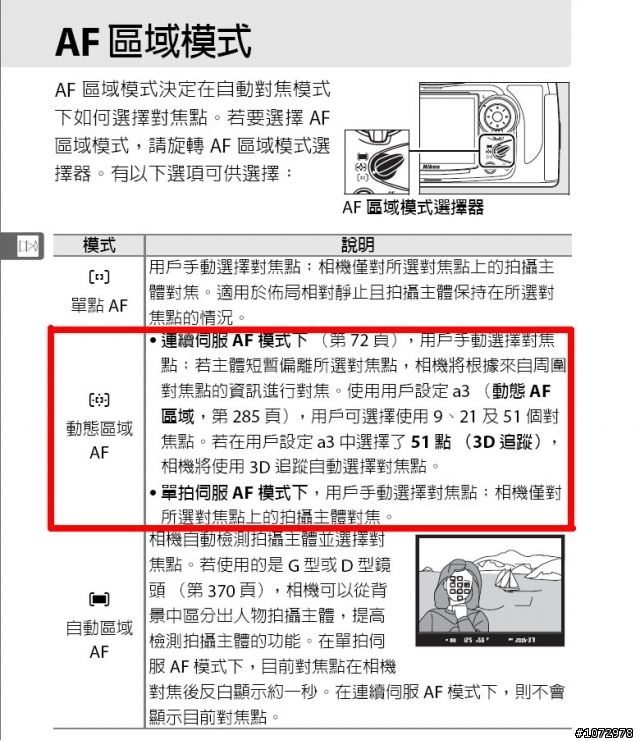 有關於D700追焦設定的問題想請教高手！