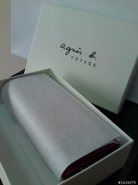 [甜蜜開箱]agnes b 新春款閃亮小桃紅鑰匙包