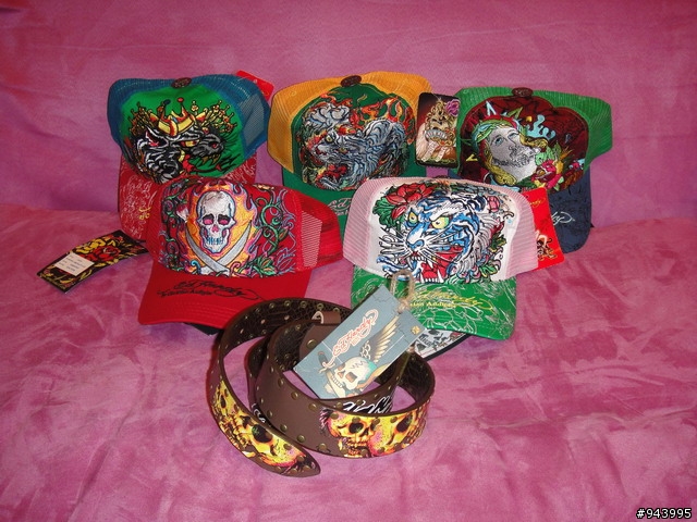 [易開罐] Ed Hardy 帽子&皮帶 in 微風