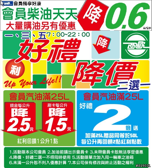 各加油站信用卡加油優惠&加油站優惠活動(已修改完成!)