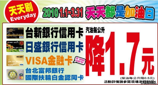各加油站信用卡加油優惠&加油站優惠活動(已修改完成!)