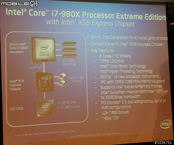 [採訪]英特爾新款32奈米、最高階之桌上型處理器Core i7-980X極致版正式上市