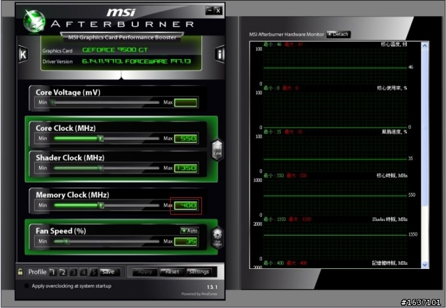MSI 9500GT記憶體時脈問題