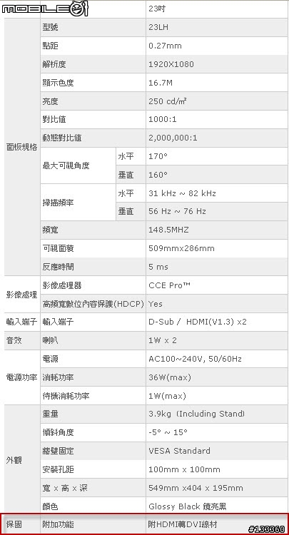 奇美CHIMEI-LED 23LH超簡單開箱