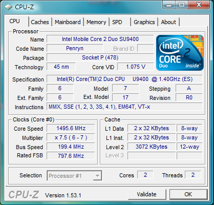 SU9400 V.S SL9400 效能測試