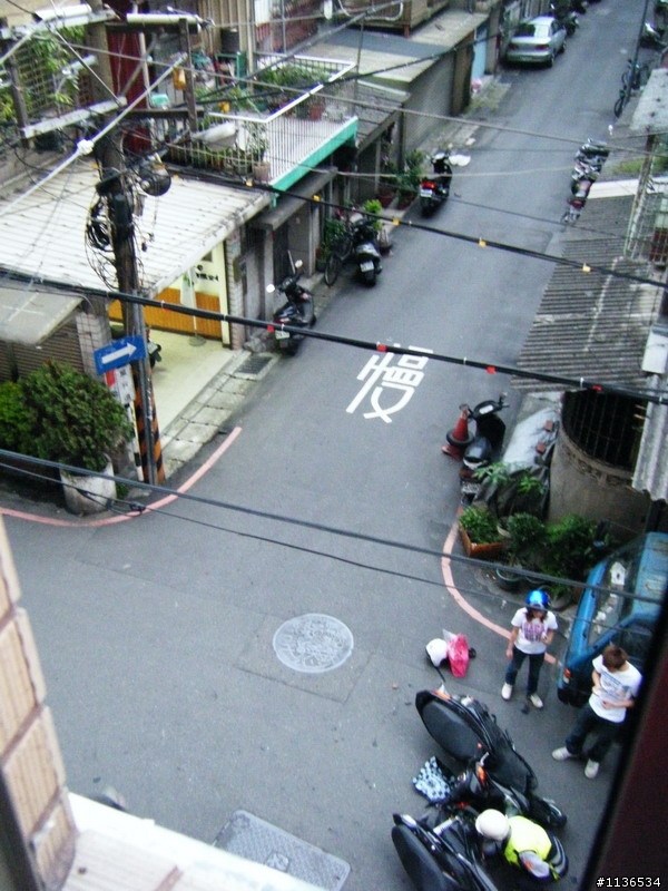 (圖..)剛剛樓下發生的車禍..(巷子裡別騎這麼快啊..)