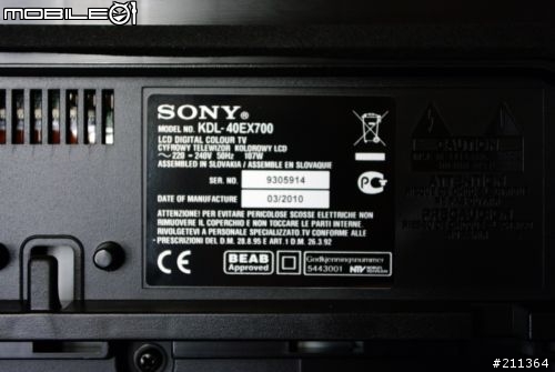 [開箱文] Sony 52" BRAVIA EX700 Edge LED TV 北美版 外加內裝照以及最佳調效建議