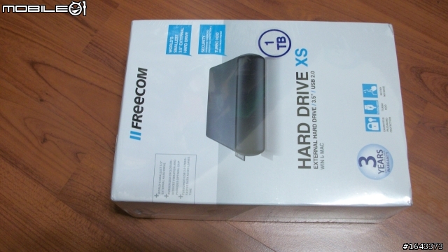 Freecom 1TB 3.5吋 Hard Drive XS 行動硬碟-開箱照片