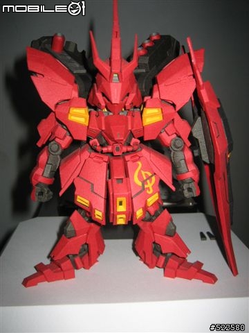 (紙模型)4/5更新浮遊砲    喜氣洋洋的沙薩比 SD Sazabi Ver.OP (PaperCraft)