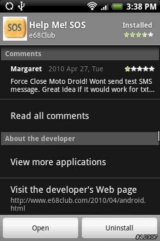 求救 ! 有誰可幫忙在 Moto Droid 手機上測試一下程式 ?